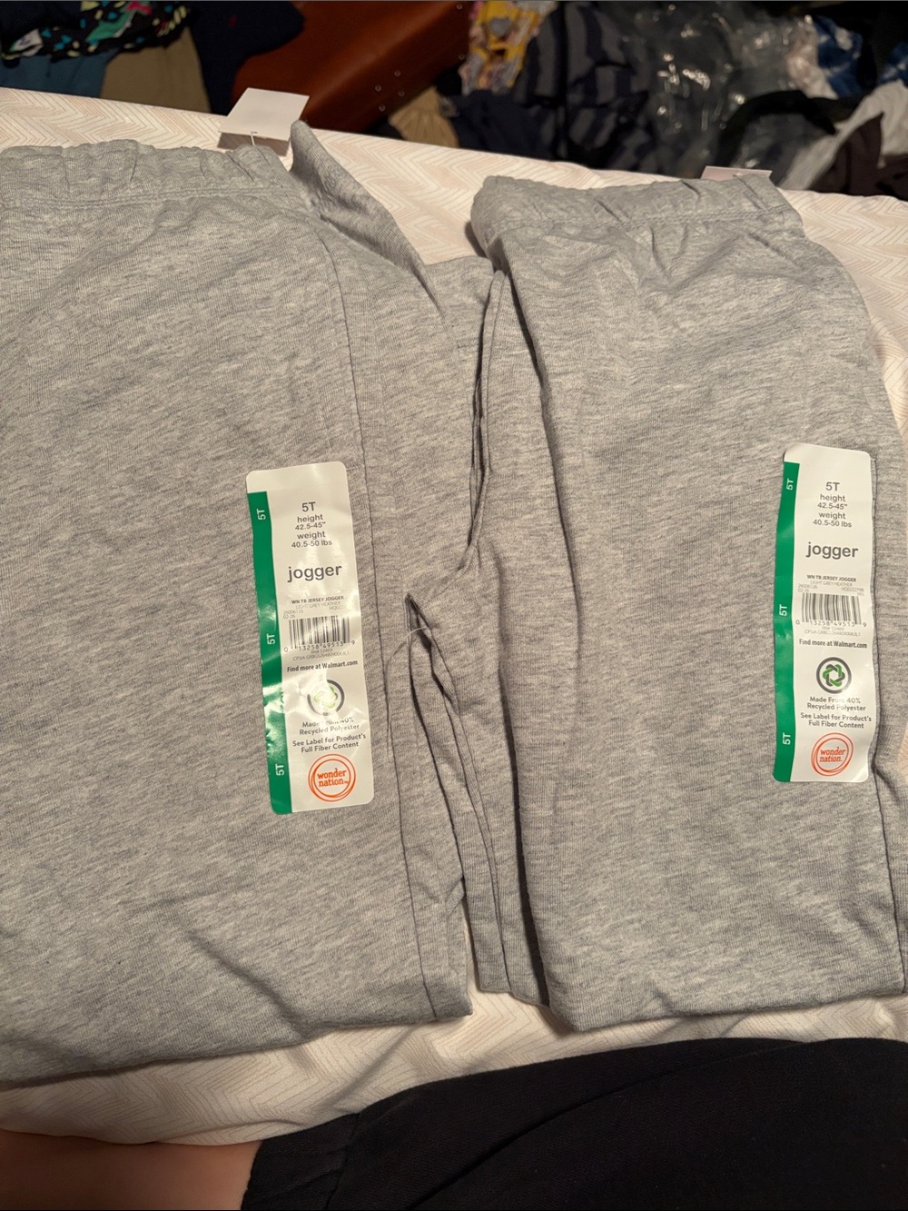 2 Wonder Nation Kids' Heather Gray Jogger - 5T NWT
